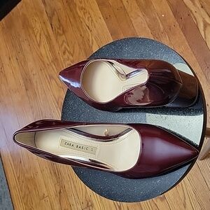 Zara Burgundy Heels